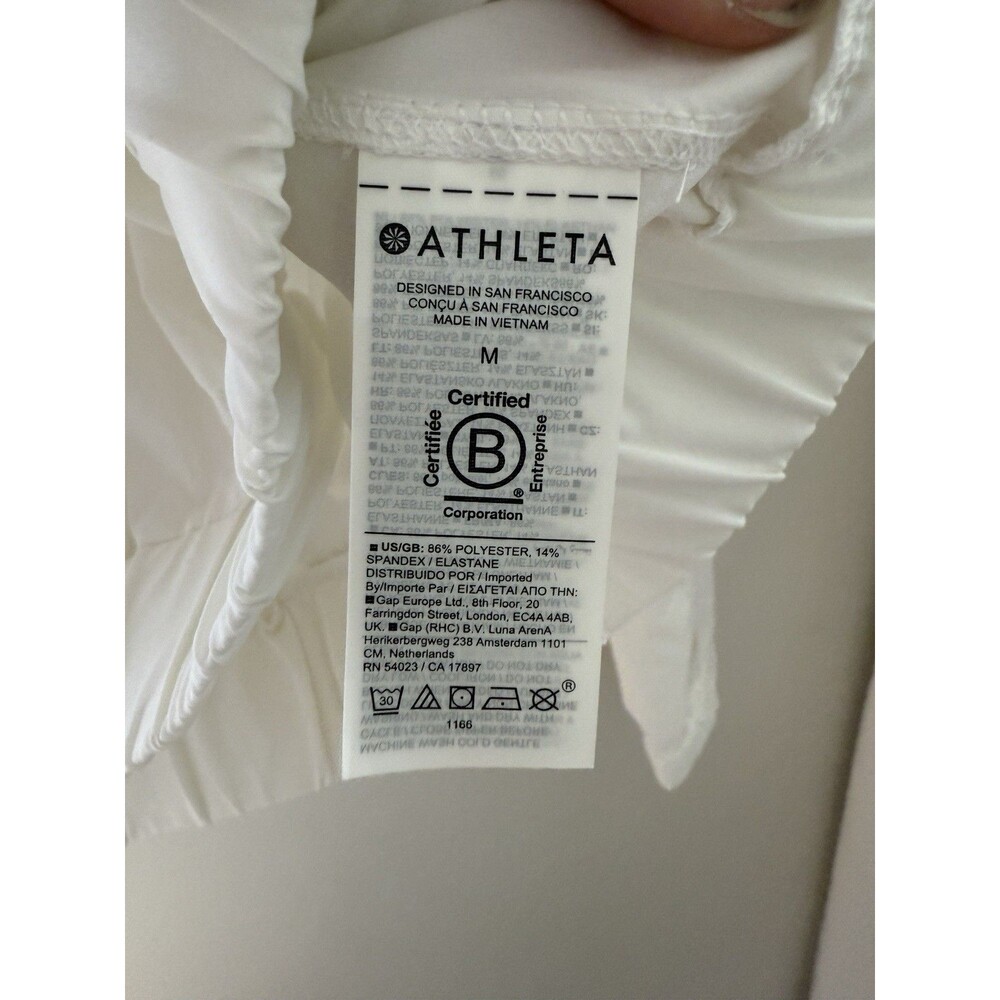 Athleta White 1/4 Zip Cropped Windbreaker Pullover Jacket Medium - Picture 3 of 7